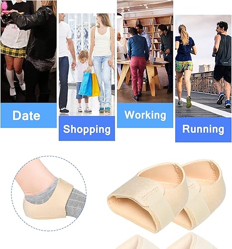 Miniatura 5 de Protectores de talón, copas de talón de gel para dolor de talón, soporte de cojín de talón, alivio para fascitis plantar, tendinitis de Aquiles,