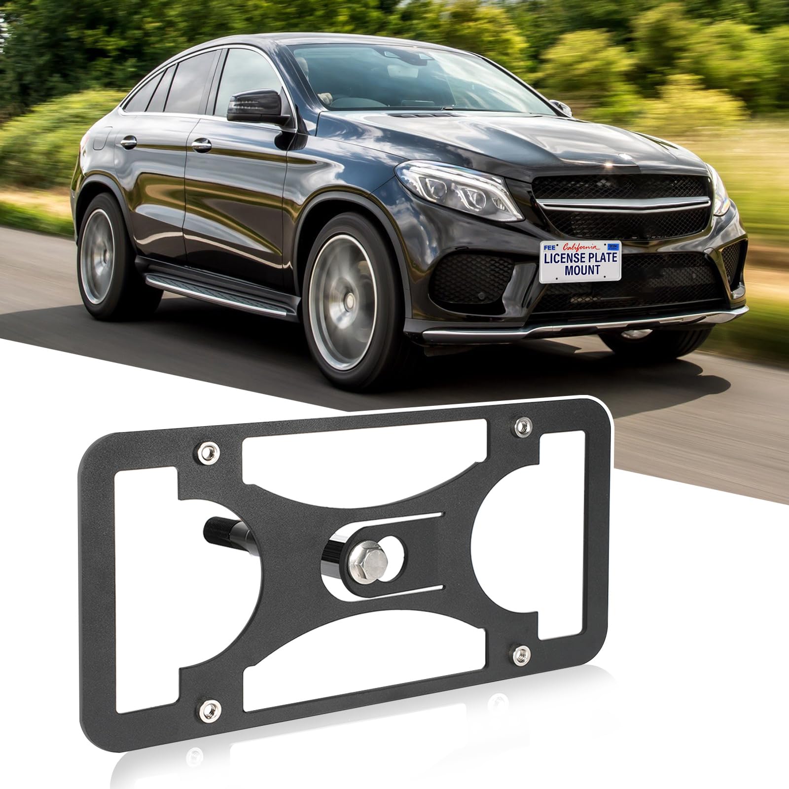 Amazon.com: No Drill Front Bumper License Plate Mount Compatible