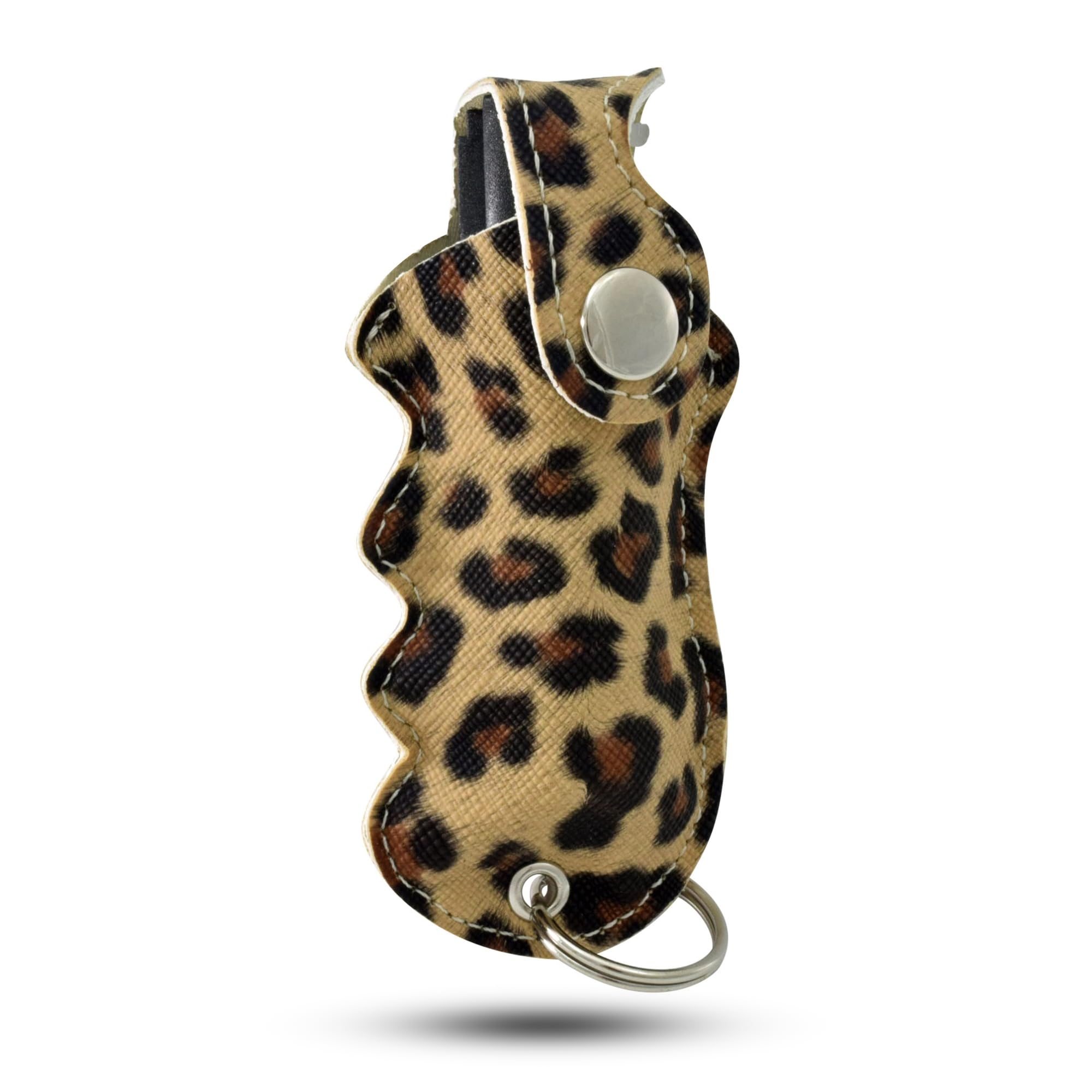 Pepper Defense 1/2 oz. Pepper Spray with Grip Holster and Keychain Attachment - Safety Twist Lock Glow Trigger - Maximum Strength 10% OC Formula - Self Defense Personal Protection