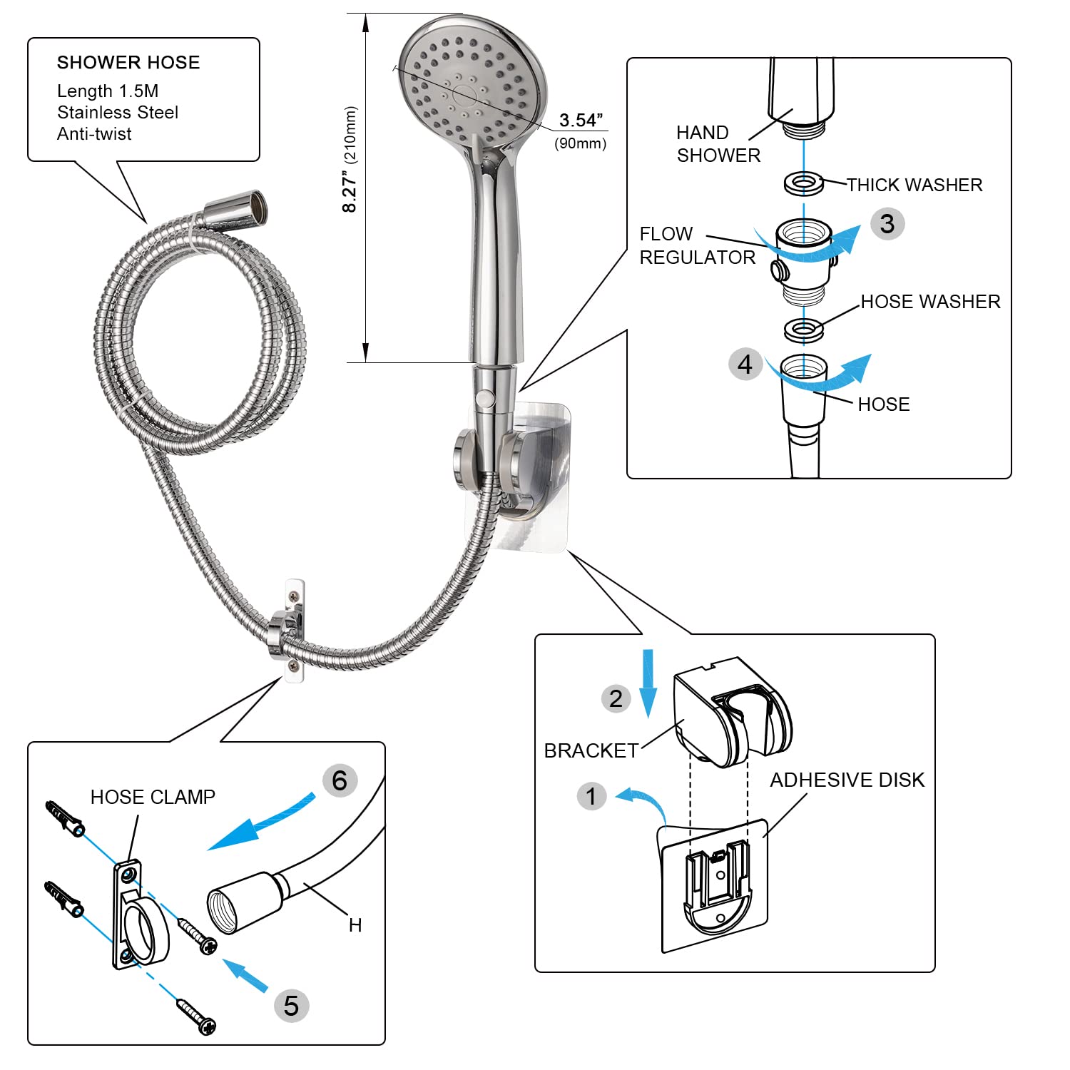 Pih High Pressure Rv Handheld Shower Head Unit at Albert Dorman blog