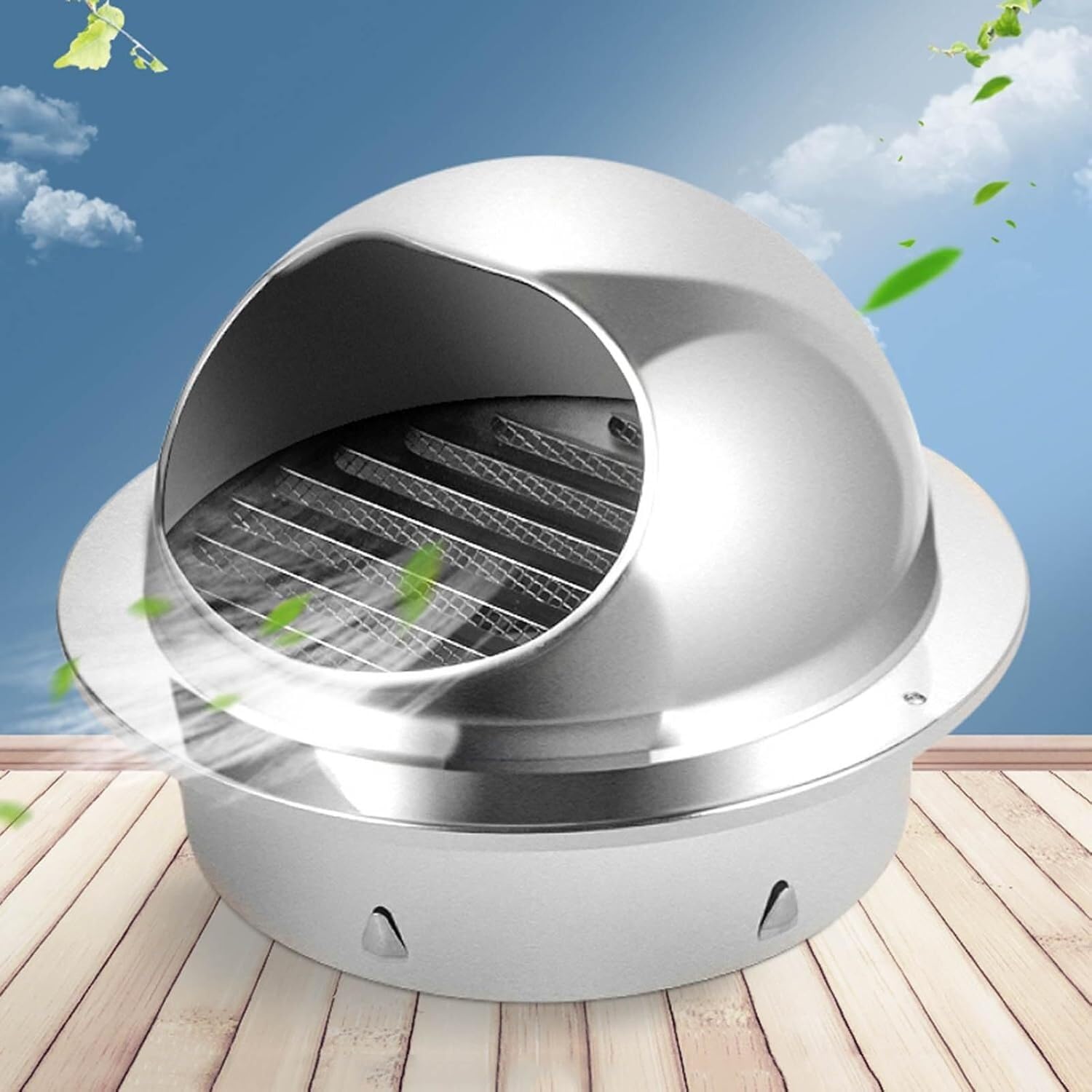 JvFbjLF Exhaust Grille 304 Stainless Steel Ventilation Grille Round Vent(180mm)