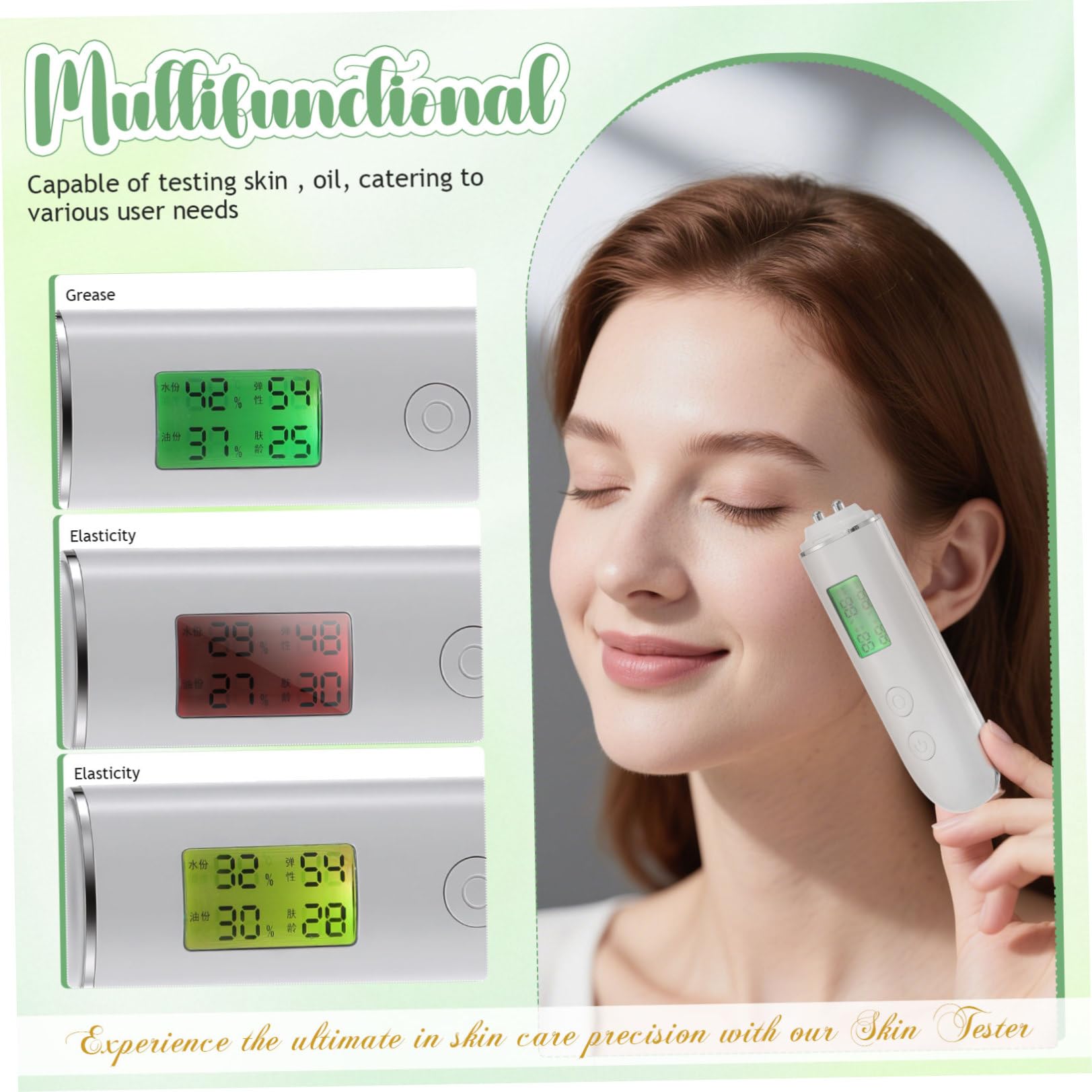 Misuratore di Idratazione della Pelle Bianco ad Alta Precisione