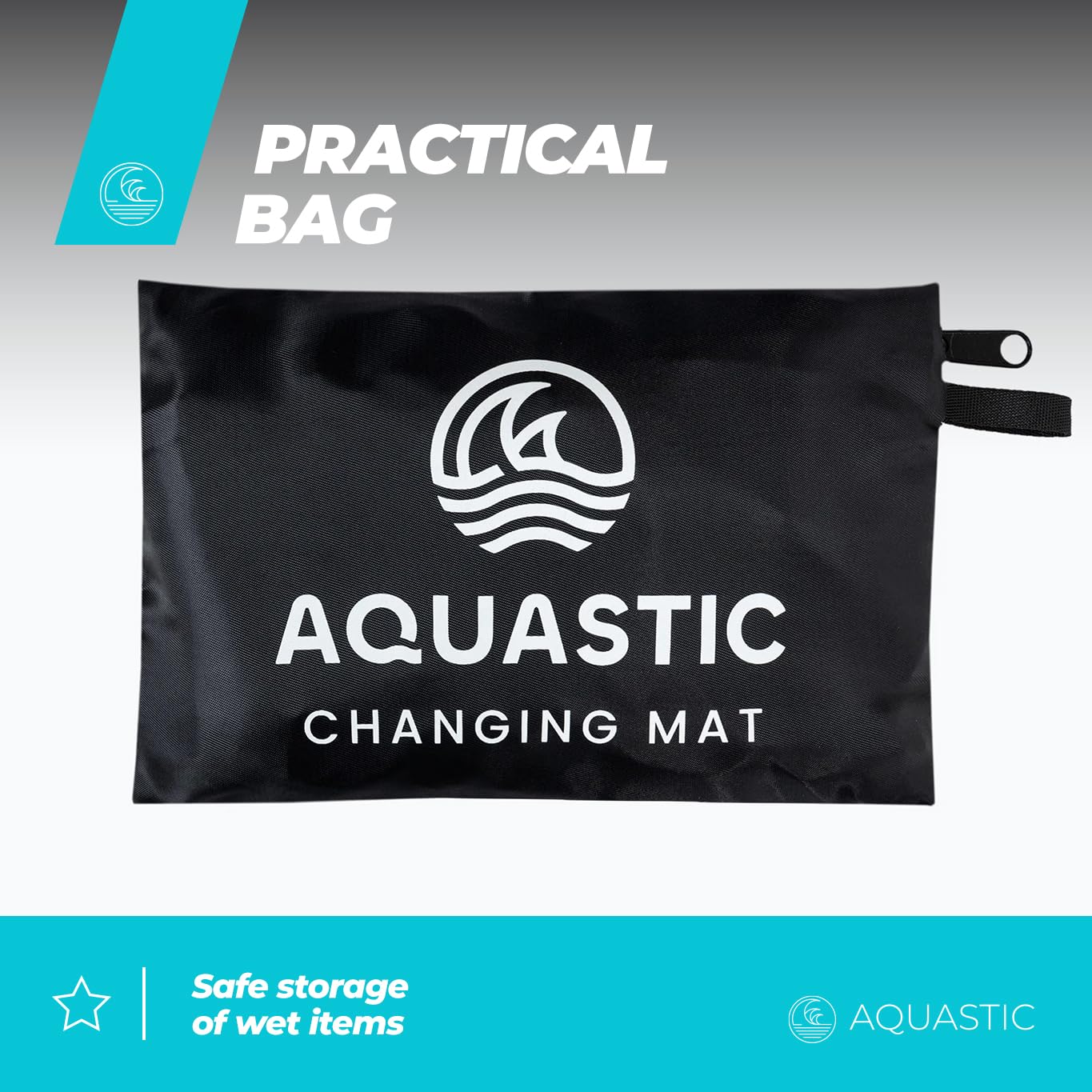 AQUASTIC Wintstick Bag Black 65 cm Polyester Strandtasche