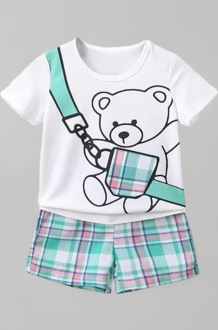 Shyam Sundar T-Shirt and Short Set for Baby Boys Printed Half Sleeves Summer Dress for Kids