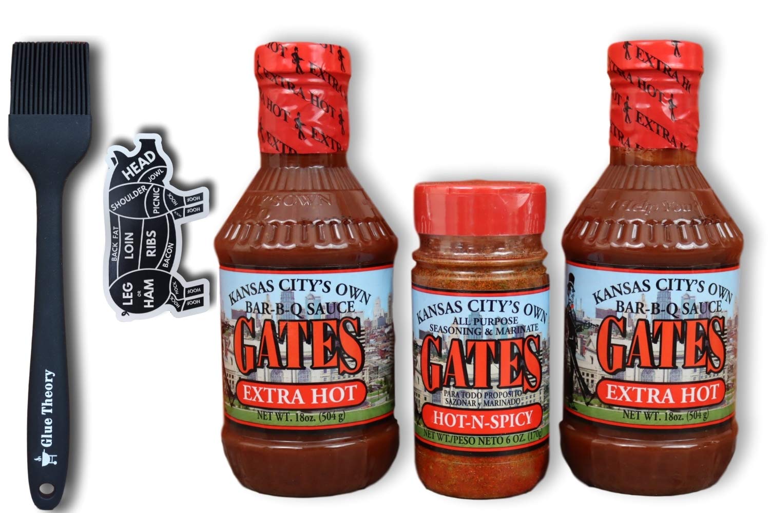 Buy Kansas City’s Own Gates BarBQ Hot Variety Pack Includes 2 Gates