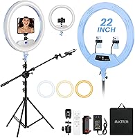 Vista 13 de Kit de iluminación para videoconferencia, luz de anillo con clip para monitor de portátil, luz LED regulable de 15 cm para selfies, ideal