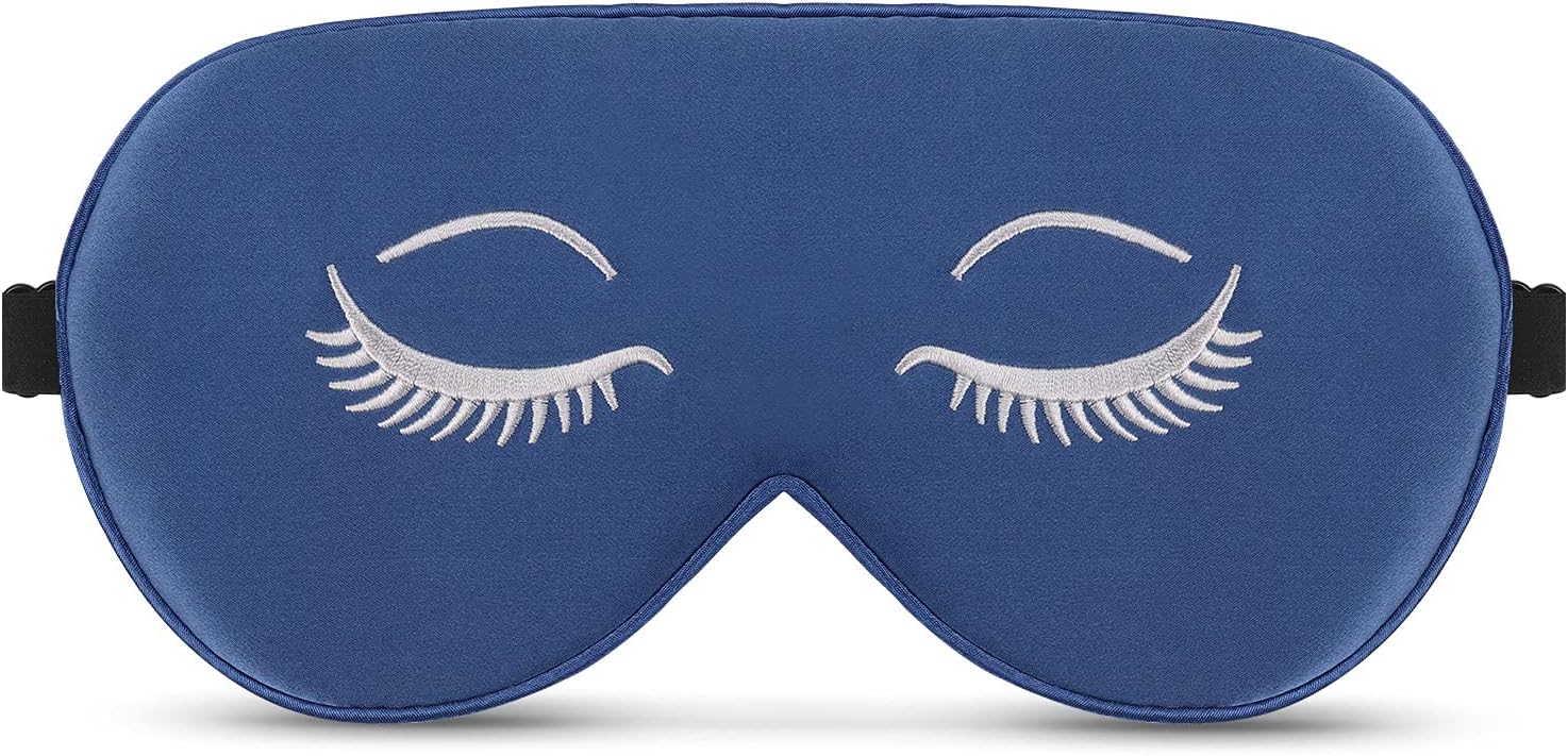 ALASKA BEAR Mulberry Silk Sleep Mask Luxury Cool and Lustrous Eye Cover for Sleeping, Embroidery Gift Ready Packaging, Limited (Original Version Flat)