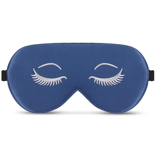 ALASKA BEAR Mulberry Silk Sleep Mask Luxury Cool and Lustrous Eye Cover for Sleeping, Embroidery Gift Ready Packaging, Limited (Original Version Flat)