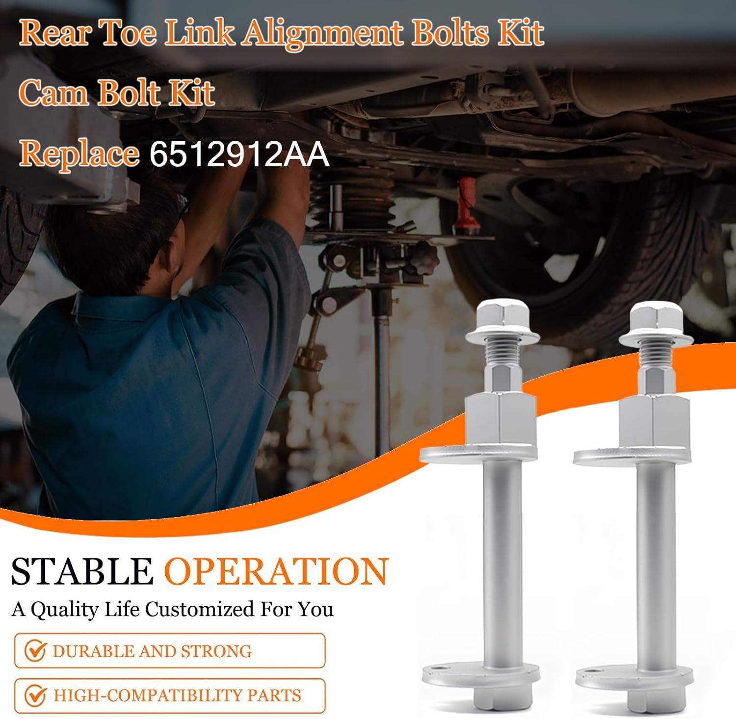 Front Control Arm Hardware Kit Compatible with Select Dodge Ram 1500 2500 3500 etc,Replace OEM 13817,6512912AA