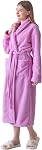 Robes pour femmes – Peigne de bain longue en peluche premium pour femmes avec collier de châle, robe chaude douce pour femmes