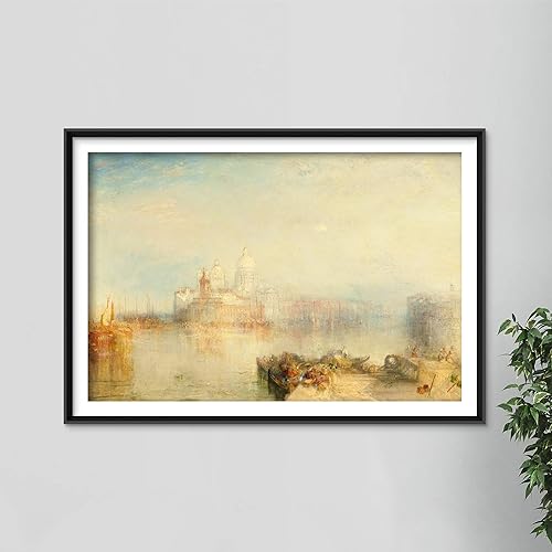 Miniatura 3 de Papel de brillo - William Turner - Venecia The Dogana y San Giorgio Maggiore (1834) - Póster fotográfico para pintar regalo - J. M. W. Turner Joseph