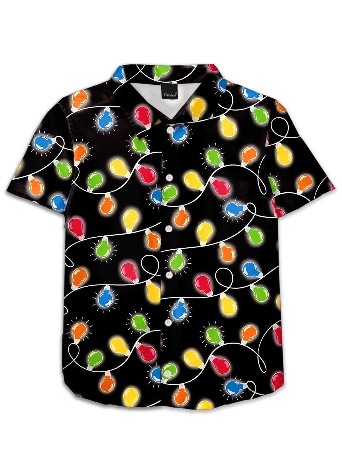 Remimi Unisex Kids Halloween Shirt Boys Pumpkin Ghost Shirts Hawaii Button Up Tops 5-14 Years