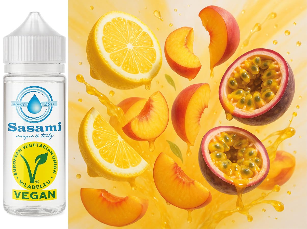 Lemon Peach Passion - Zitrone, Pfirsich & Passionsfrucht Aroma Konzentrat - Vegan - Sasami - 100ml