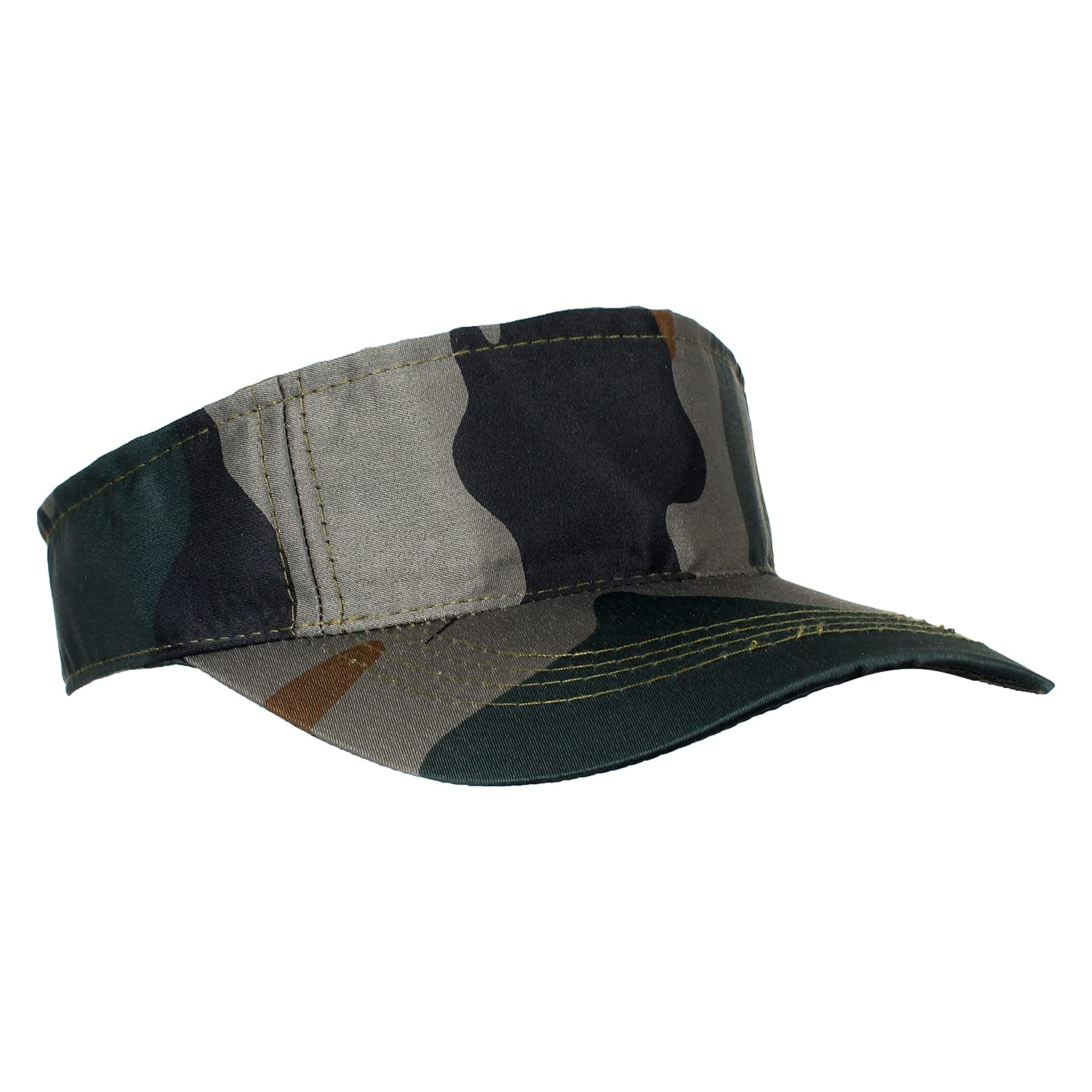 Unisex Cotton Camouflage Visor Cap (Pack of 1) (camo-Visor_Multicolor_Free Size)