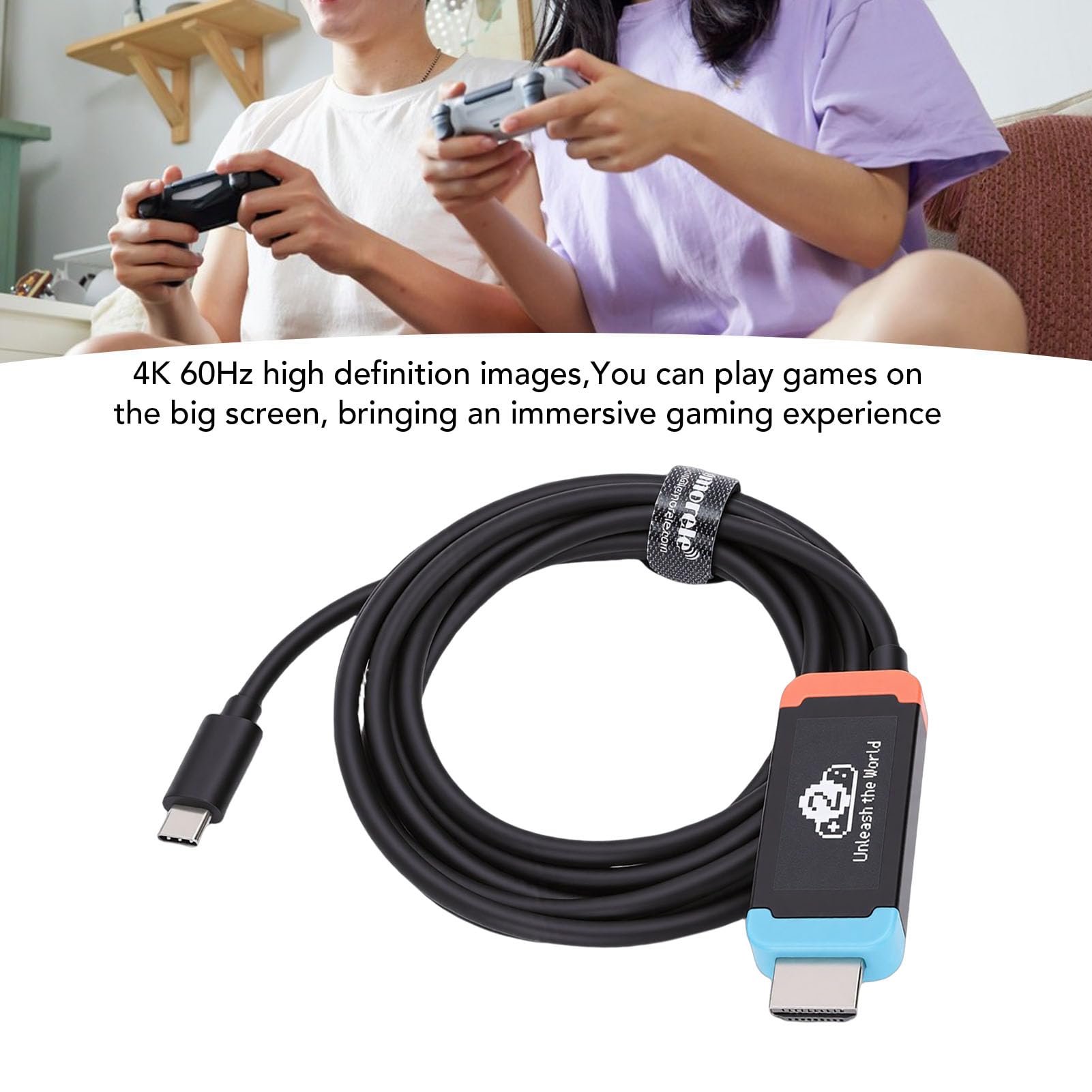 LICAEVEY Câble Adaptateur USB-C vers HDMI de 2 M, Station d'accueil TV 4K 60 Hz PD 100 W Compatible avec, Connexion Facile et Rapide pour Téléphone, Ordinateur Portable, TV, Moniteur