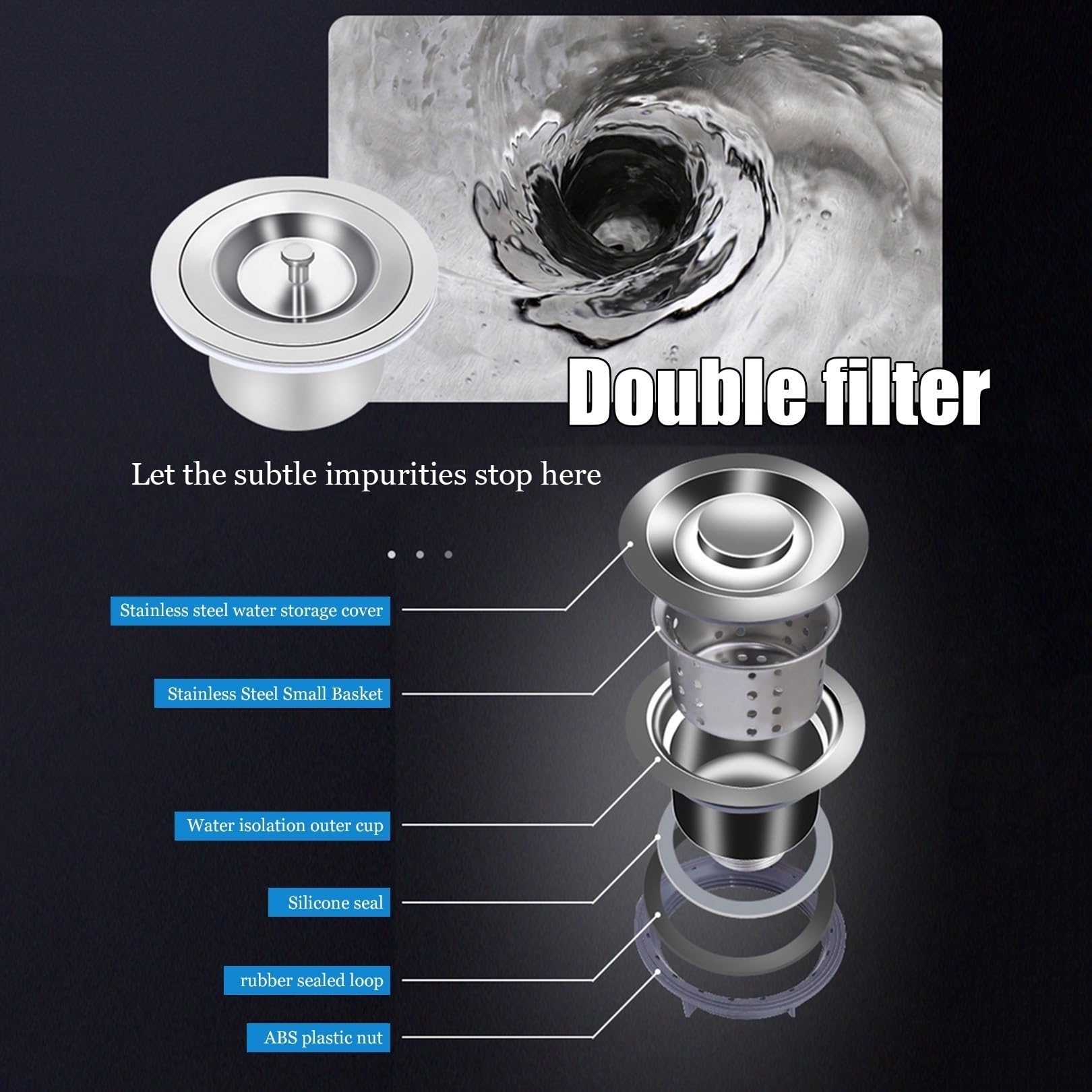 Utility Sinks for a Laundry Room, Freestanding 304 Stainless Steel Sink, Commercial Kitchen Washing Sink 1 Compartment with Faucet, for Garage,Restaurant,Kitchen,Laundry Room,Indoor Outdoor (Size : S