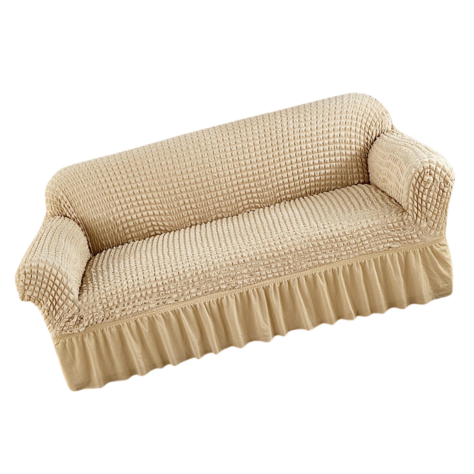 Buxuaaaa Seersuckers Sofa Covers Protectors High Elasticitys Sofa Slipcover for 3 Seater Couch Living Space Stretchable Covers