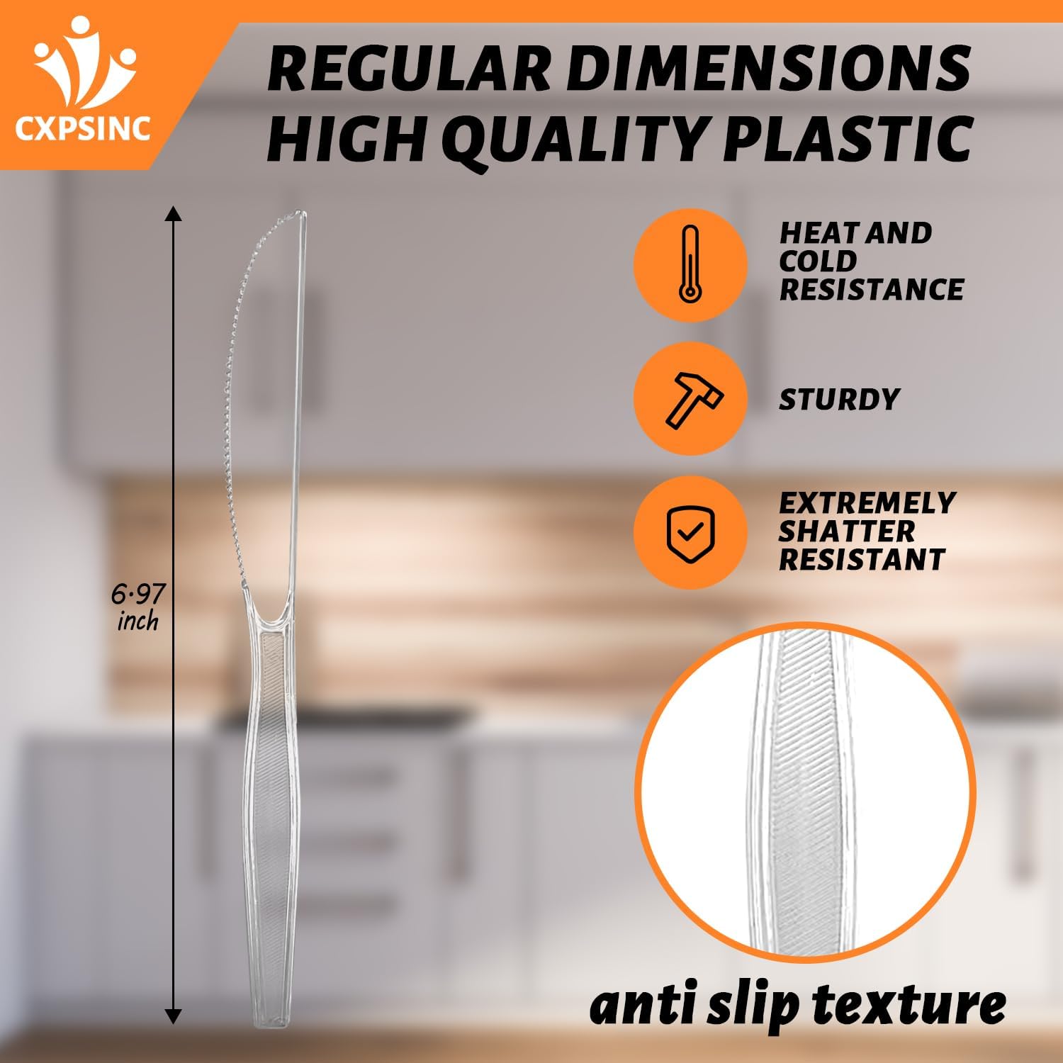 [1000 Pack]Heavyweight Disposable Clear Plastic Cutlery Sets for Parties Includes,Disposable Clear Cutlery Combo Set (1000 Count Knives)