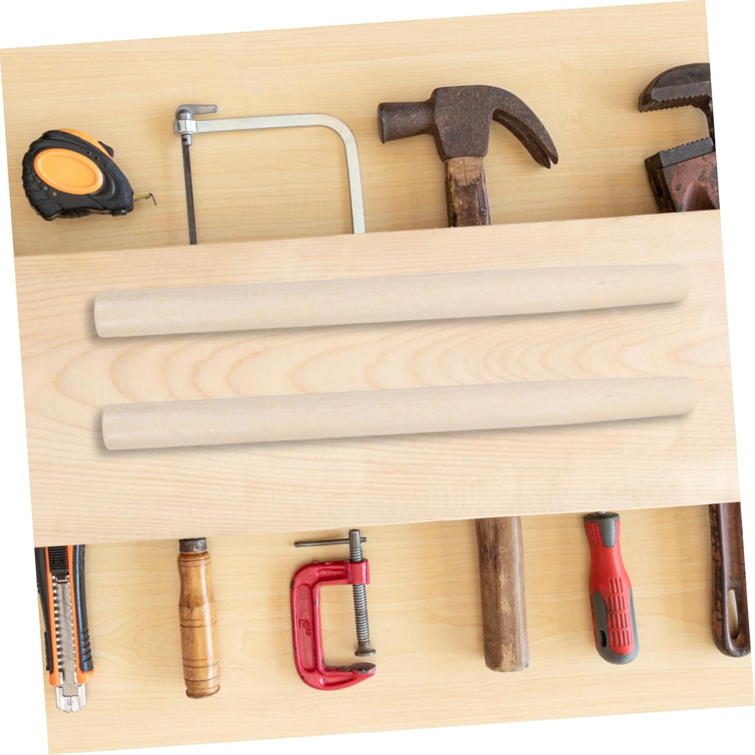 Toyvian 6pcs Durable Wooden Handle for Long Handle Hoe Hatchet Replacement Versatile Garden Tool for Axes Shovels and Gardening Tasks
