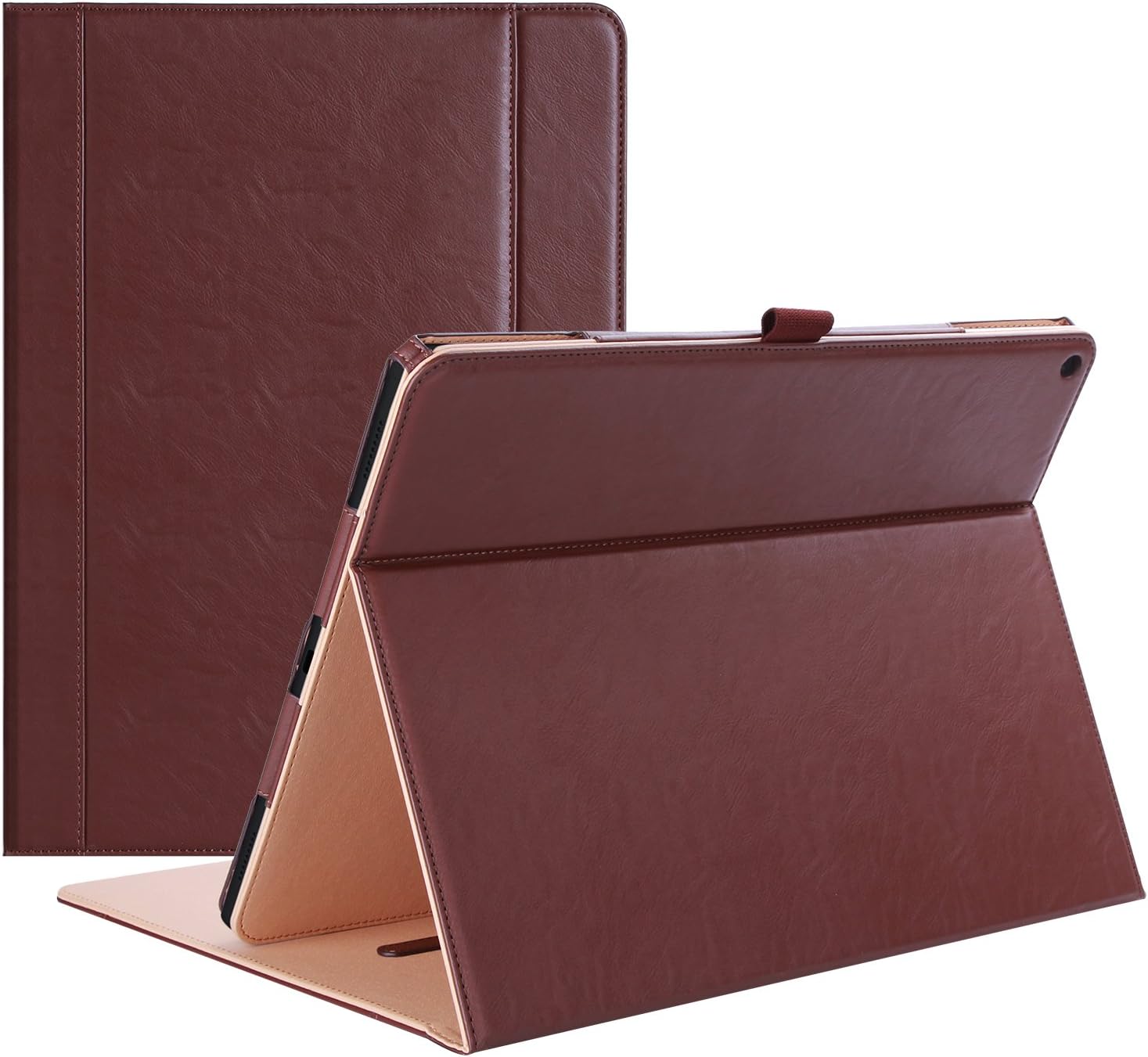 ProCase Fire 7 2015 Case - Leather Stand Folio Case Cover for 2015 Amazon Fire 7 Inch Tablet (Will only fit Fire 7" Display 5th Generation - 2015 Release) (Brown)