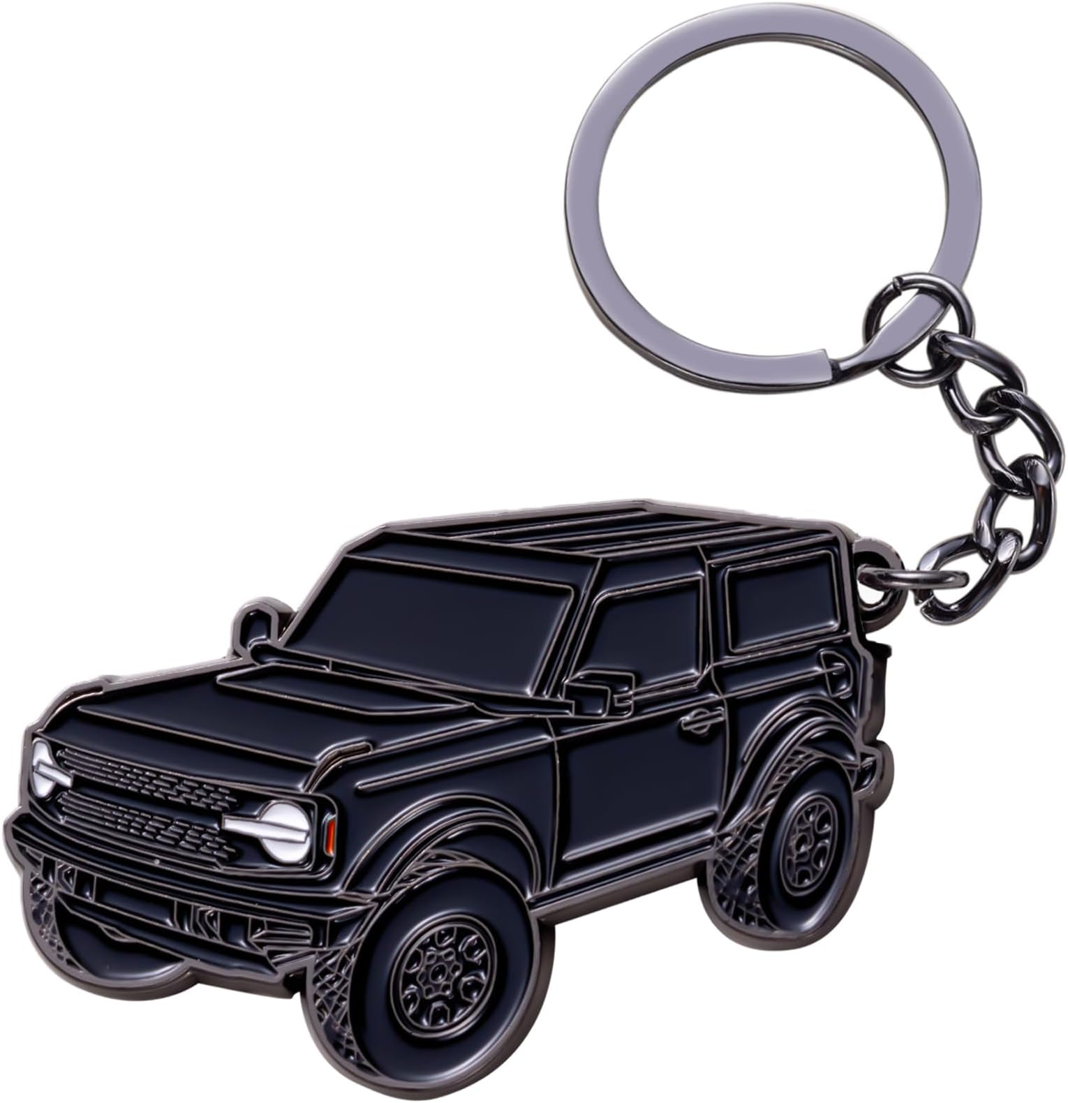 AiGMY Bronco Keychain Accessories 2 door key chain Fob Cover Cool Mods compatible with Ford Bronco 2021 2022 2023 Sports Accessories Black 2.24 B-01