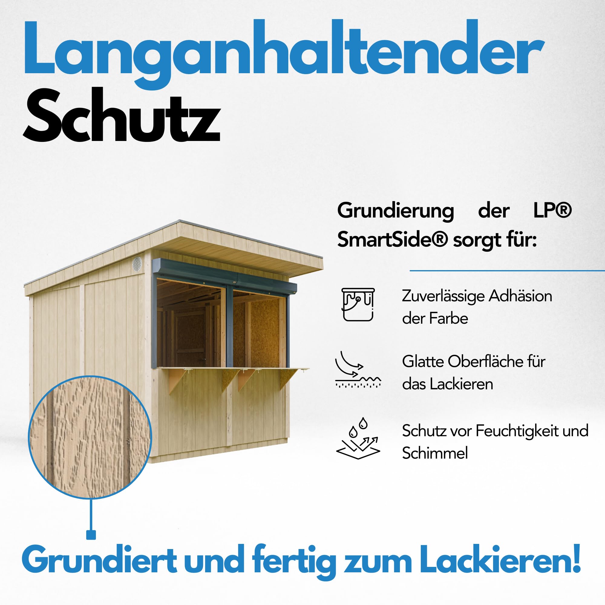Premium-Außenkiosk - 5,9m² - H240x248x305 cm - Fertig Gartentor, Verkaufsstand, Marktstand, mobiler Bar-Kiosk - LP Smartside Paneelbauweise - Timbela M950-TUNDRA Grey