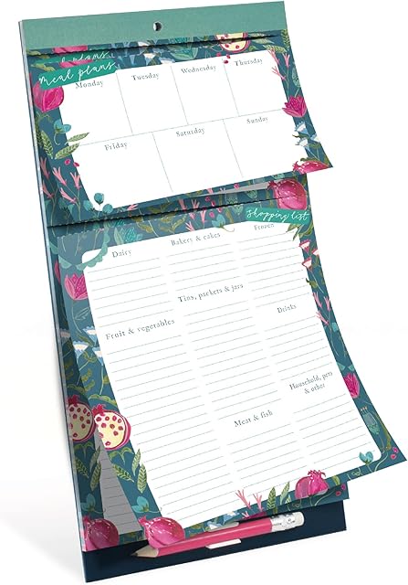 Boxclever Press Magnetic Shopping List Pad for Fridge. Stunning Magnetic Meal Planner and Shopping List with Weekly Meal Planner, Tear Off Grocery Lists & Handy Pocket for Recipes or Receipts.