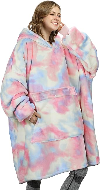 Catalonia Oversized Wearable Blanket Hoodie Sweatshirt for Adults | Warm Pullover Blanket for Reading, Watching TV and Relaxing, Christmas and Birthday Gift for Women and Men