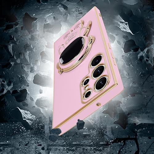 Miniatura 5 de Compatible con Samsung Galaxy S23 Ultra - Funda cuadrada con diseño de soporte de astronauta en 3D, protección de cámara, a prueba de golpes, suave