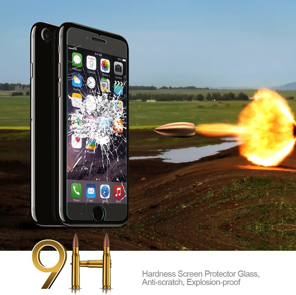 3-Pack iPhone 6s / 6 Screen Protector Glass, 0.3MM Slim And 9H Hardness Bubble Free, Anti-Fingerprint, Oil Stain & Scratch Coating