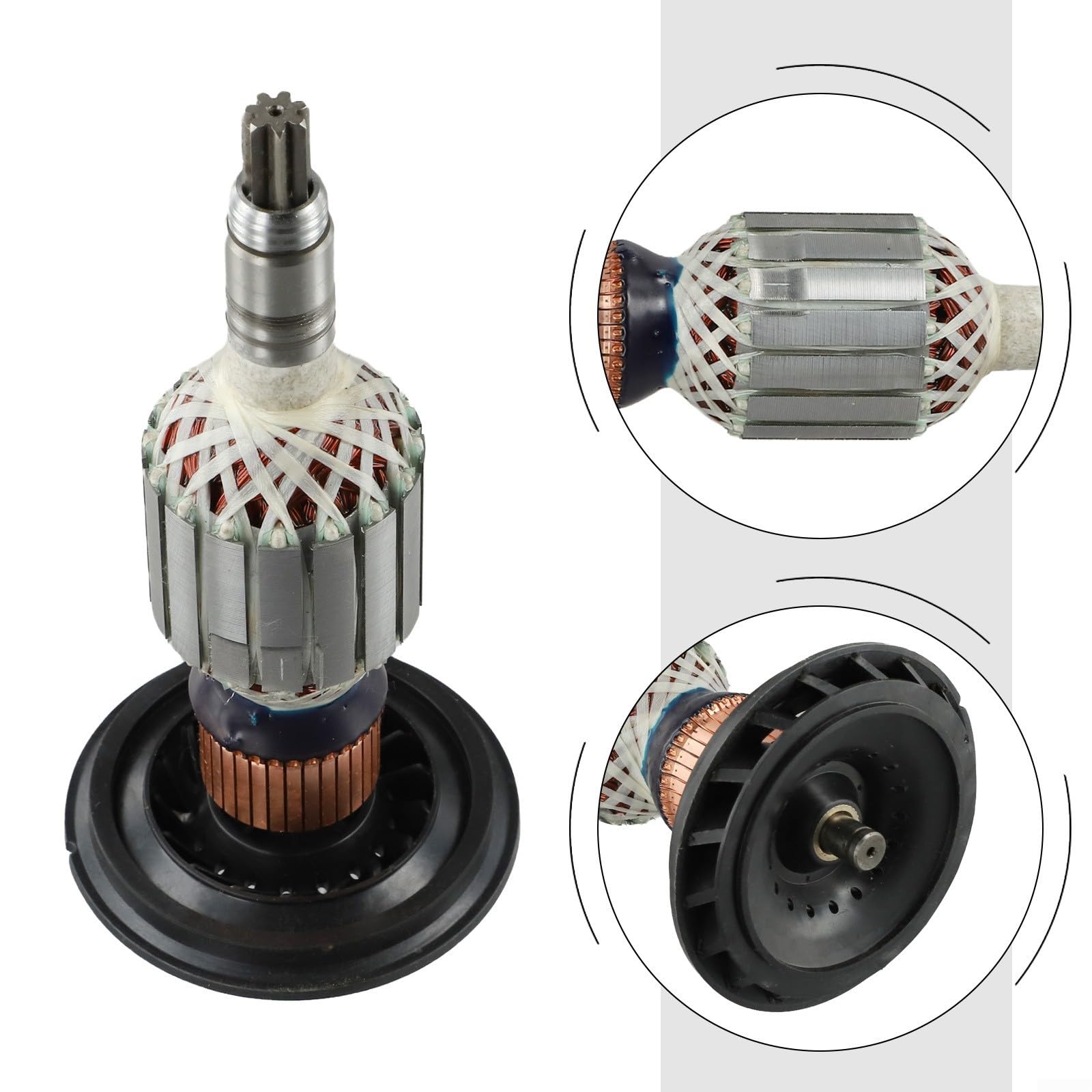 Para anclaje de ROTOR para Bosch GBH10DE 11223EVS GBH11DE GSH10C para piezas de servicio de martillo de demolición GSH11E