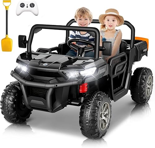 Hikole Juguetes de paseo de 24 V para niños grandes con cama eléctrica y control remoto, UTV para niños de 2 plazas con potente motor de 2 x 200 W, disponible en Yaxa Peru