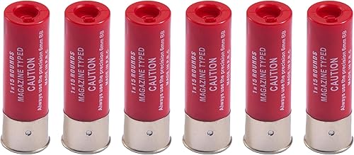 Miniatura 1 de GoldenBall x WoSport 15 - Carcasa redonda para escopetas de Airsoft Multi y de un solo tiro (color rojopaquete de 6)