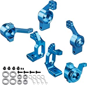 ShareGoo Aluminum Alloy Front & Rear Steering Knuckle Hub Base C Carrier Mount Upgrade Part For Wltoys A929 A949 A959 A969 A979 A959B A969B A979B 1/18 RC Car - View #2