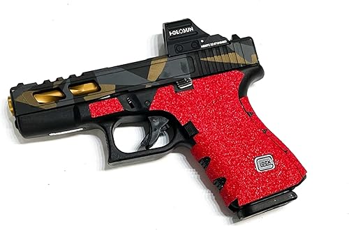 Miniatura 6 de Handleitgrips Cinta de papel de lija roja para Glock 19 Gen 5