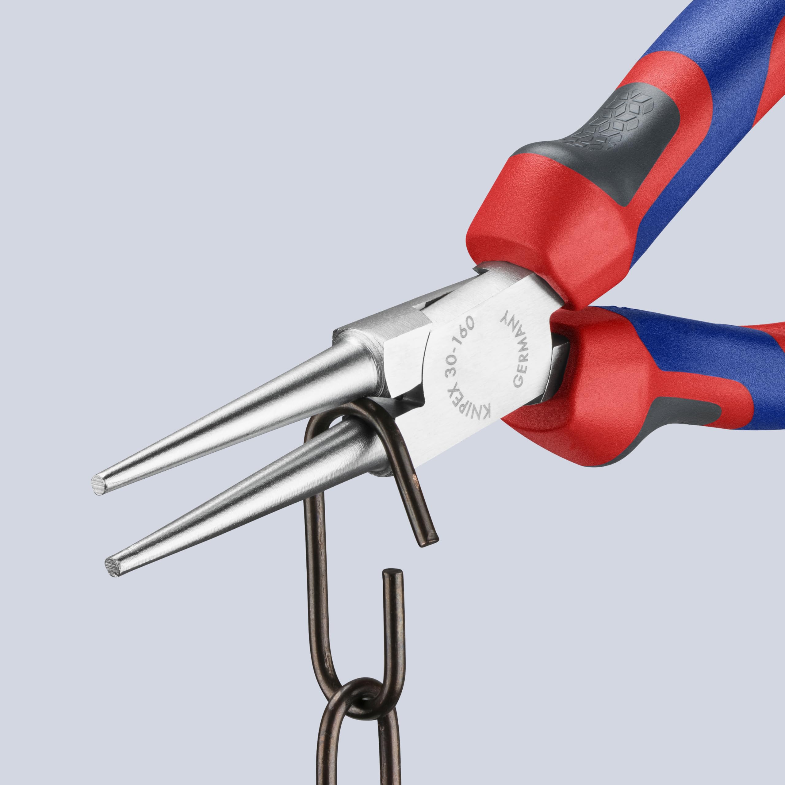 Knipex 3035160, 6 1/4-inch largo alicates de punta redonda con mango ergonómico