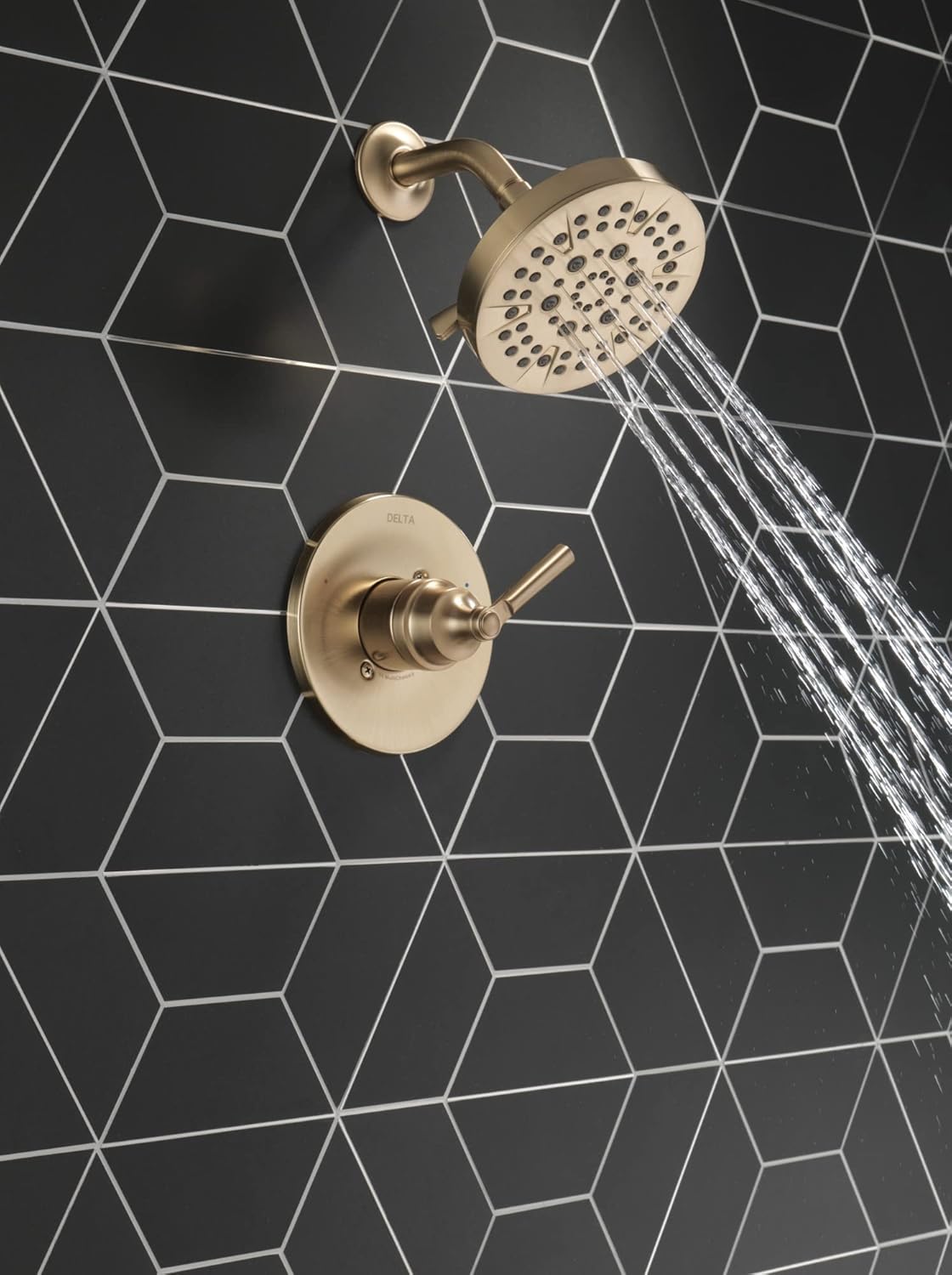 Delta Saylor 14 Series 5-Setting Shower Faucet Set, Brushed Gold Shower Head and Handle Set, Valve Trim Kit, Champagne Bronze T14235-CZ (Valve Not Included) - Image 2