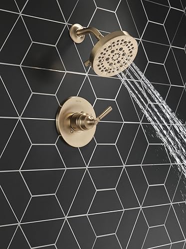 Miniatura 8 de Delta Faucet Saylor T14235-BL - Kit de moldura de válvula de ducha negra, sistema de ducha Delta, juego de grifo de ducha, accesorio de ducha negro,