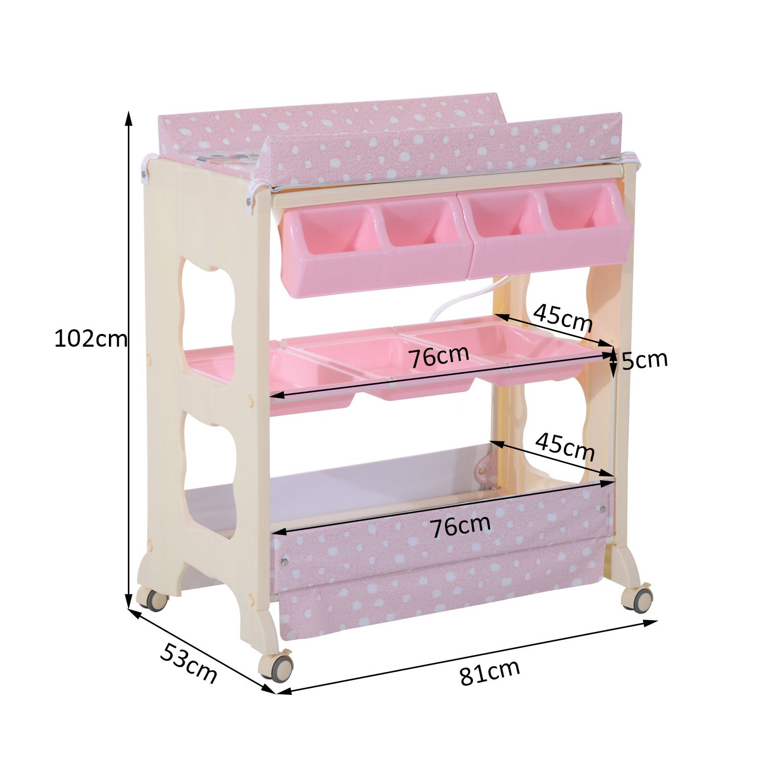 homcom baby changing unit