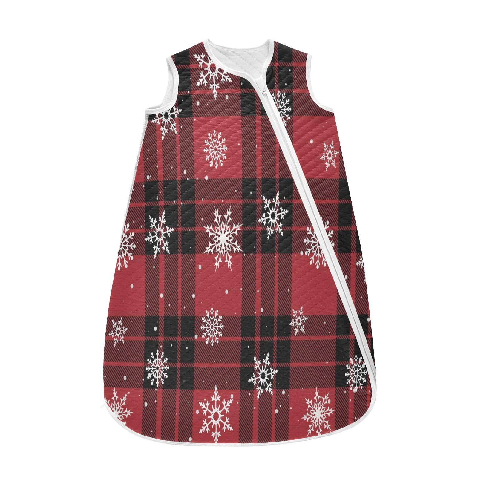 Kigai Christmas Flask Baby Sleep Sack Wearable Blanket Sleeping Bag 2-Way Zipper Soft Swaddle Transition Sack