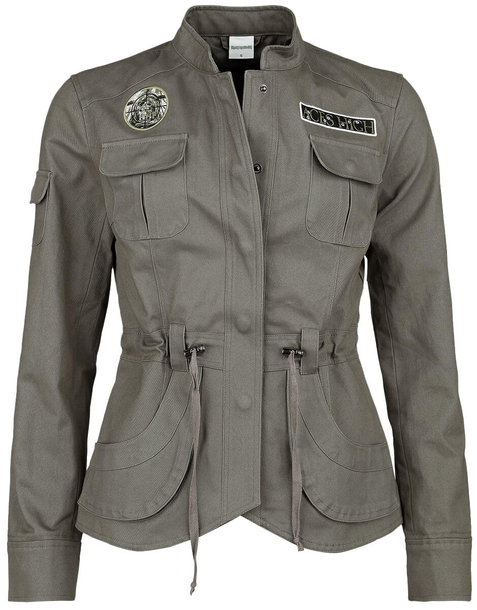 Iron Maiden Death Frauen Übergangsjacke oliv Band-Merch, Bands