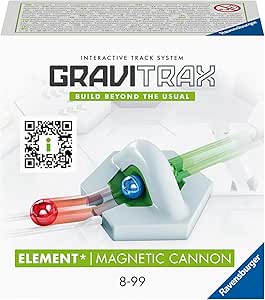 Ravensburger - GraviTrax Magnetic Cannon, Accessorio, Pista di Biglie, Gioco Interattivo ed Educativo STEM, per Bambini 8+ Anni e Adulti, Compatibile con GraviTrax Starter Set, 5 Pezzi