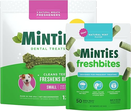 Miniatura 16 de Minties VetIQ - Golosinas dentales para perros, masticables dentales para perros pequeños/pequeños (menos de 40 libras), 40