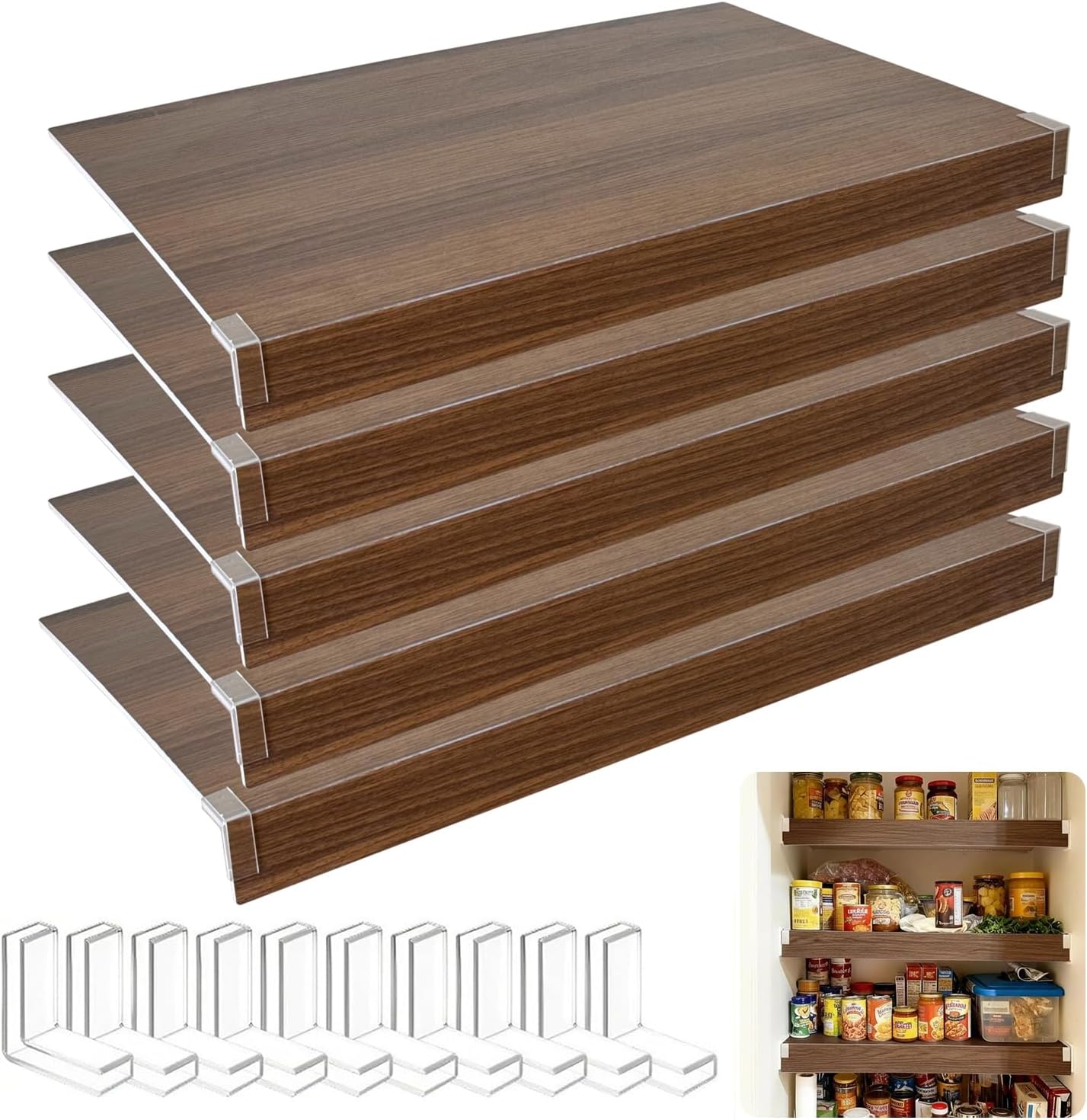 PTUWODWire Shelf Covers for Pantry ，Closet, 5 Pcs Shelf Liners(36 * 12")
