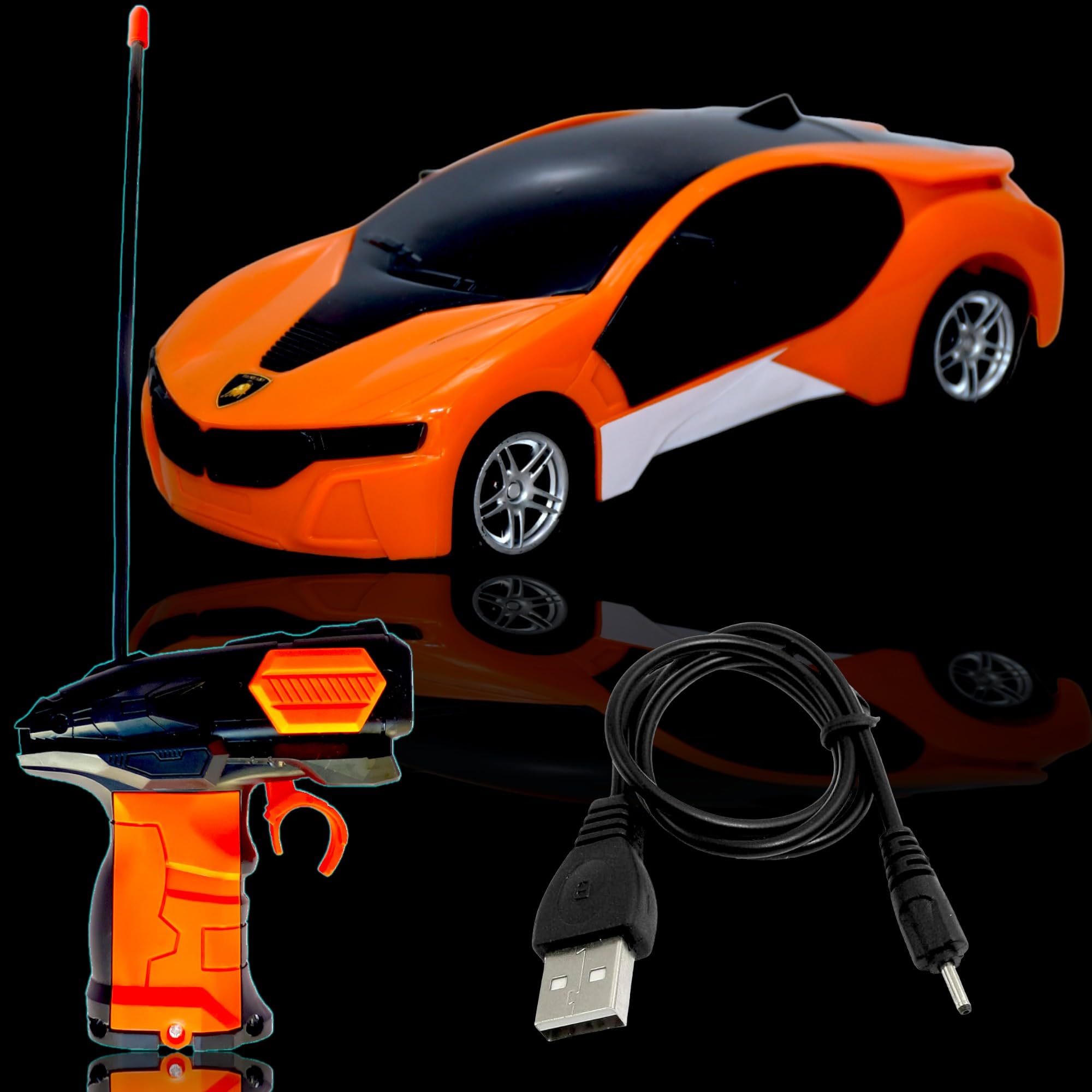 Best Buys 3D Racing Car Toy Remote Control Operated High Speed with Dazzling 3D Light Effect Rechargeable for Boys Girls and Kids Also Birthday Party Christmas Gift - Orange (B0D6Z2338J) Amazon Price History, Amazon Price Tracker