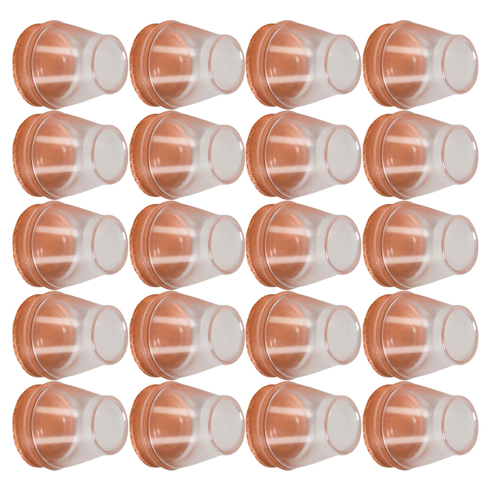Kalttoy Transparent White 20Pcs Thickened Chair Leg Protectors Chair Leg Covers Caps With Felt Pad Hardwood Floor Soft Pad Covers Noise Reduction Furniture
