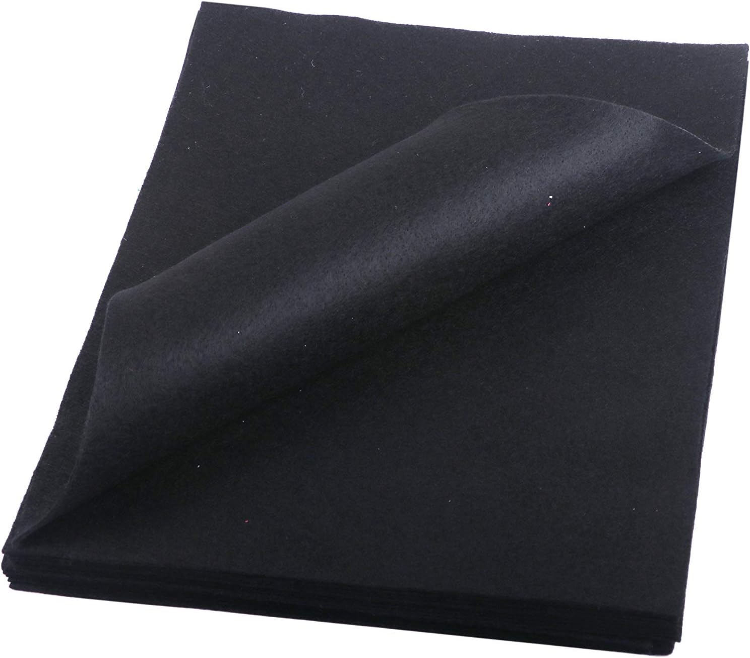 YYCRAFT Craft Soft Felt Sheets 9 Inch X 12 Inch - 24 Pcs Pack, Black