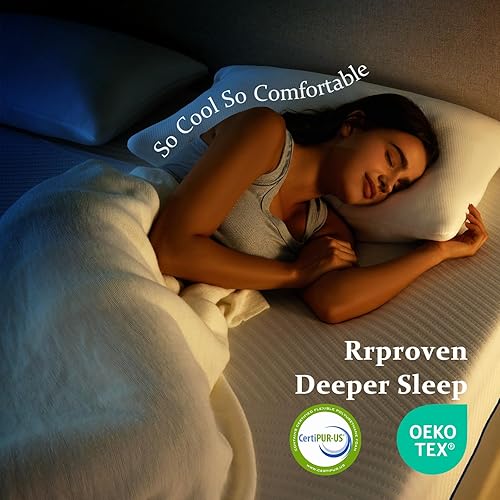 Miniatura 3 de Colchón Queen en una caja, colchón de espuma viscoelástica de gel refrescante de 12 pulgadas para alivio de presión y sueño profundo, firmeza media