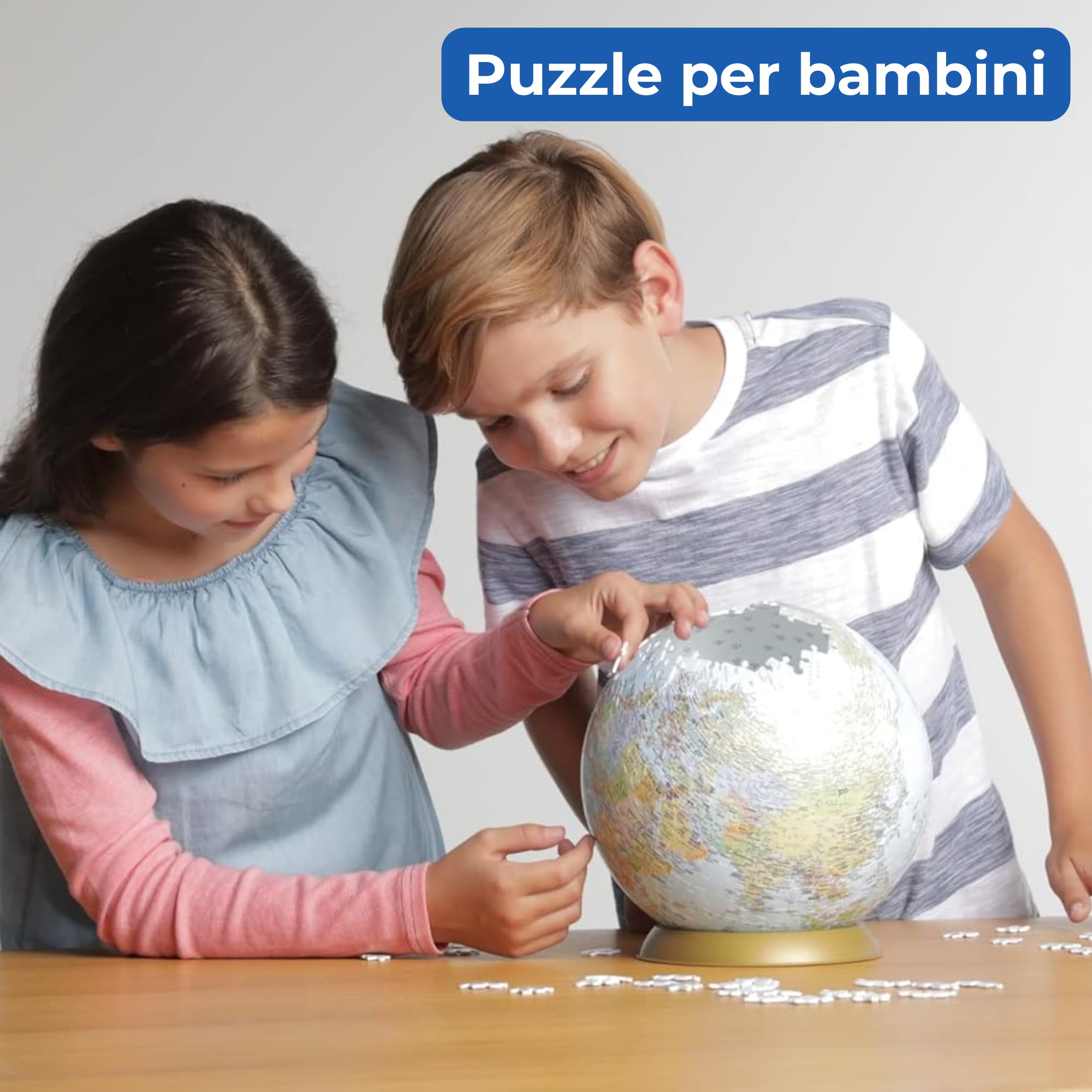 Ravensburger - Puzzle 3D Globo Terrestre 540 pezzi, Puzzle 10+ anni | Puzzle 3D Globo Terrestre da 540 pezzi, modello da montare per bambini dai 10 anni, ideale come regalo educativo e creativo.
