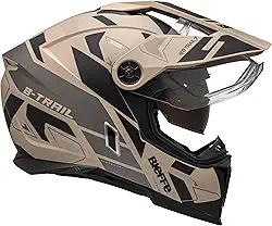 Capacete Masculino Bieffe B-Trail Conquest Bege Fosco Moto